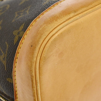 Louis Vuitton Alma Monogram Canvas, Brown, Canvas, Handbag