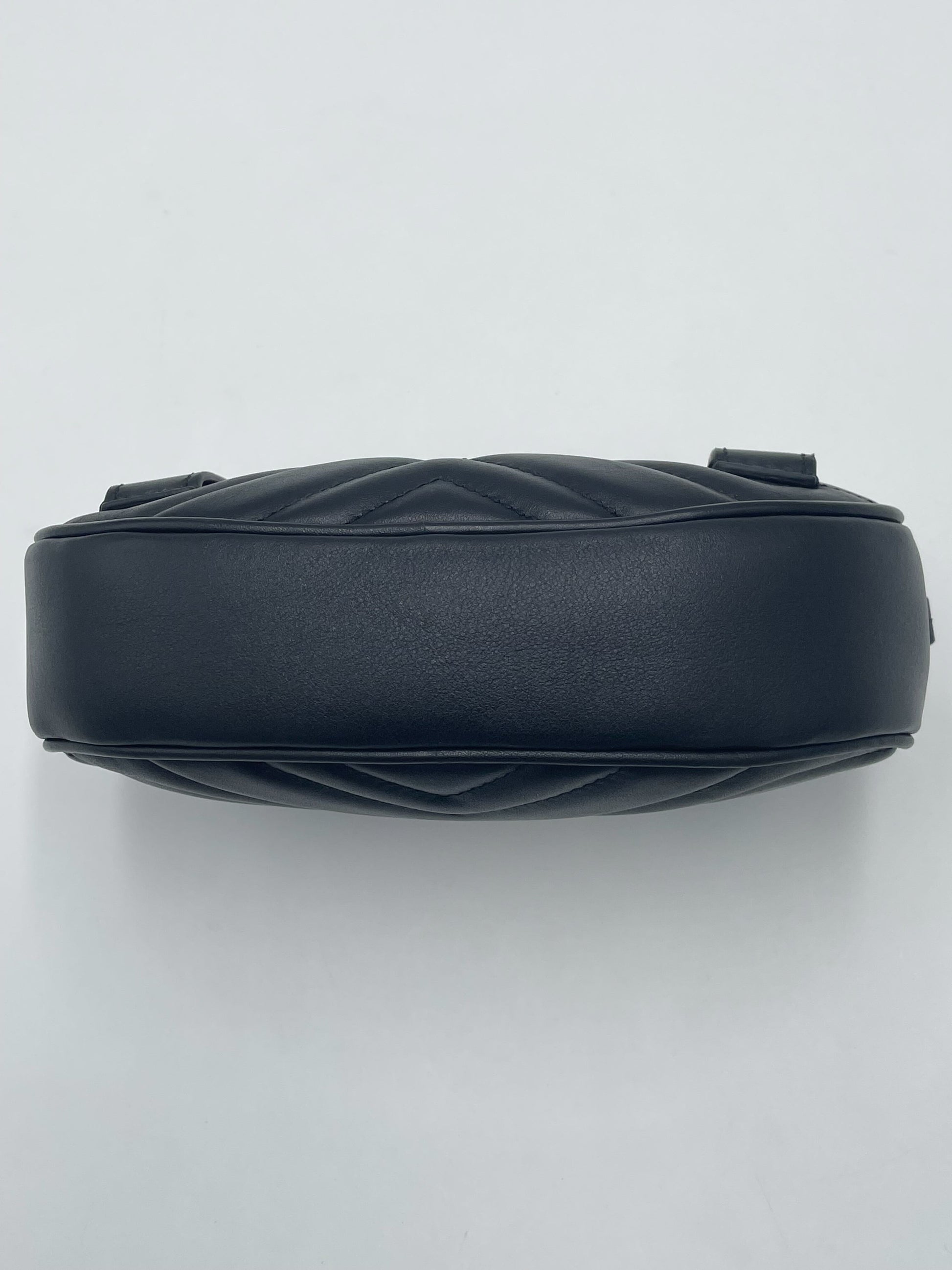 Gucci Gucci Marmont Black leather, BLACK, LEATHER, Handbag