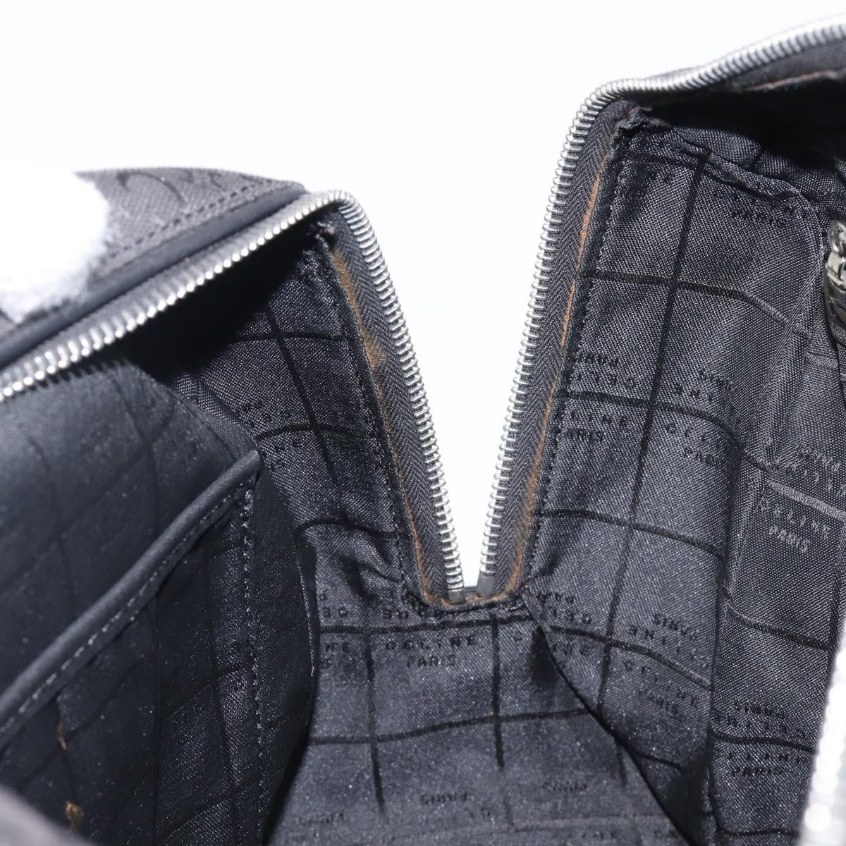 Celine Boston C Macadam Canvas, Black, Canvas, Handbag