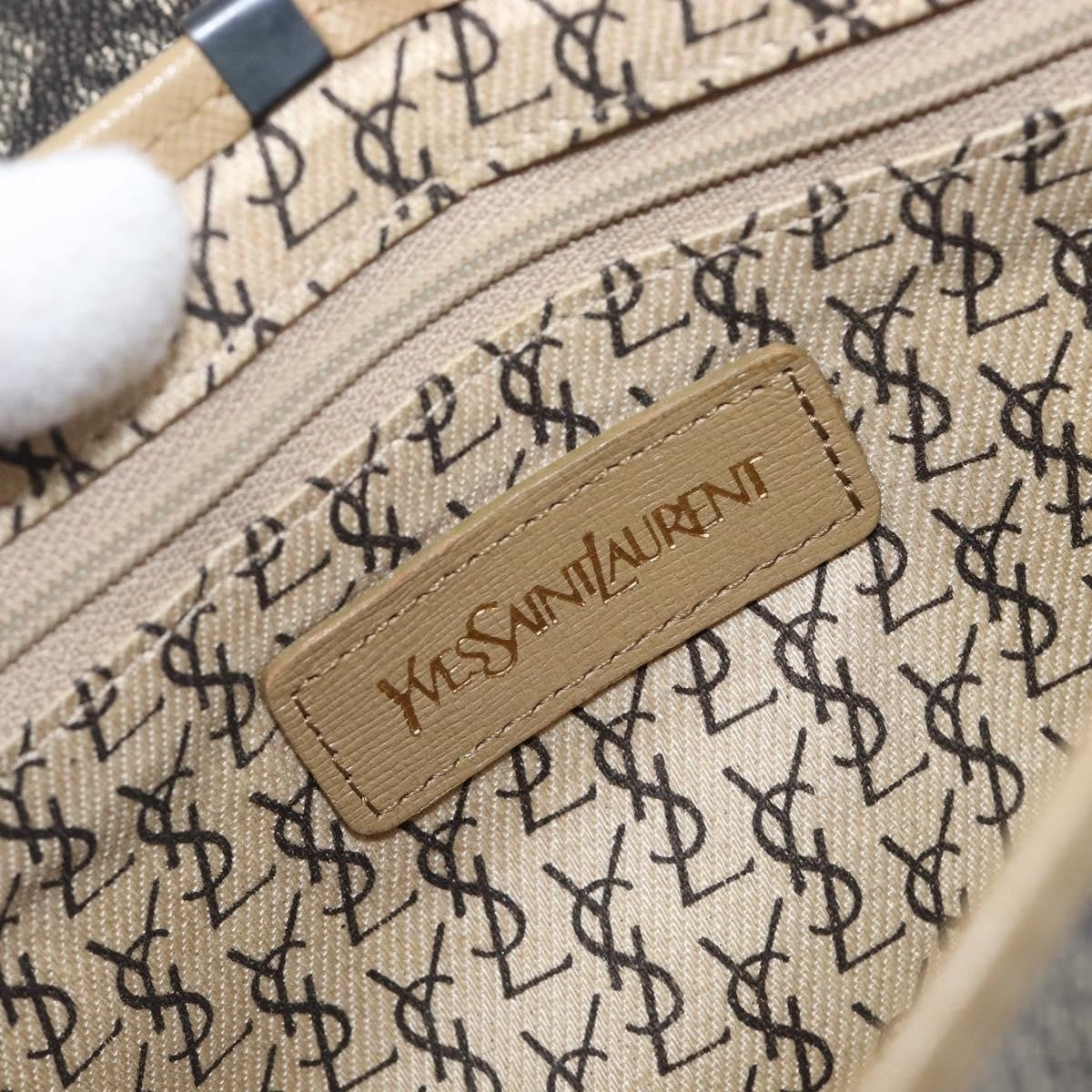 Saint Laurent Vintage Shoulder bag Canvas, Gray, Canvas, Shoulder Bag