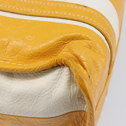 Balenciaga Bazar Leather, Yellow, Leather, Tote Bag