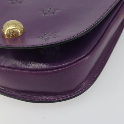 Celine Vintage Leather, Purple, Leather, Shoulder Bag
