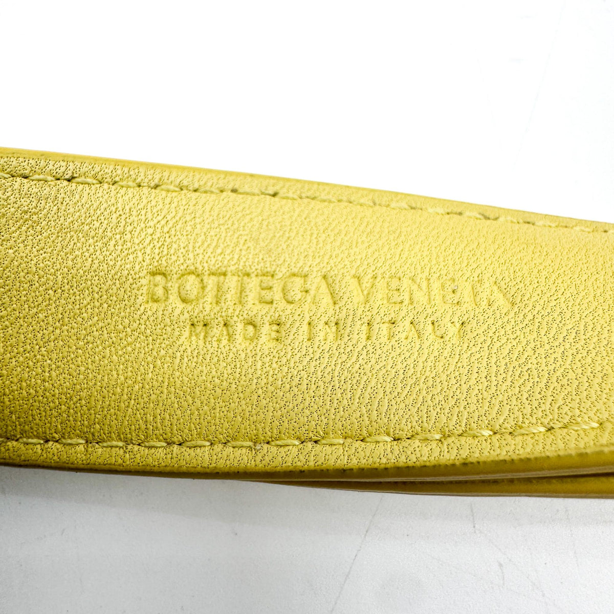 Bottega Veneta Cassette Belt Maxi Intrecciato Leather, Yellow, Leather, Clutch