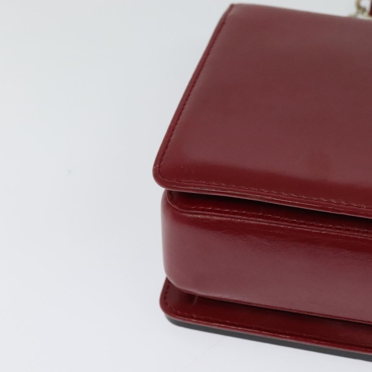 Bvlgari Signature Leather, Red, Leather, Shoulder Bag