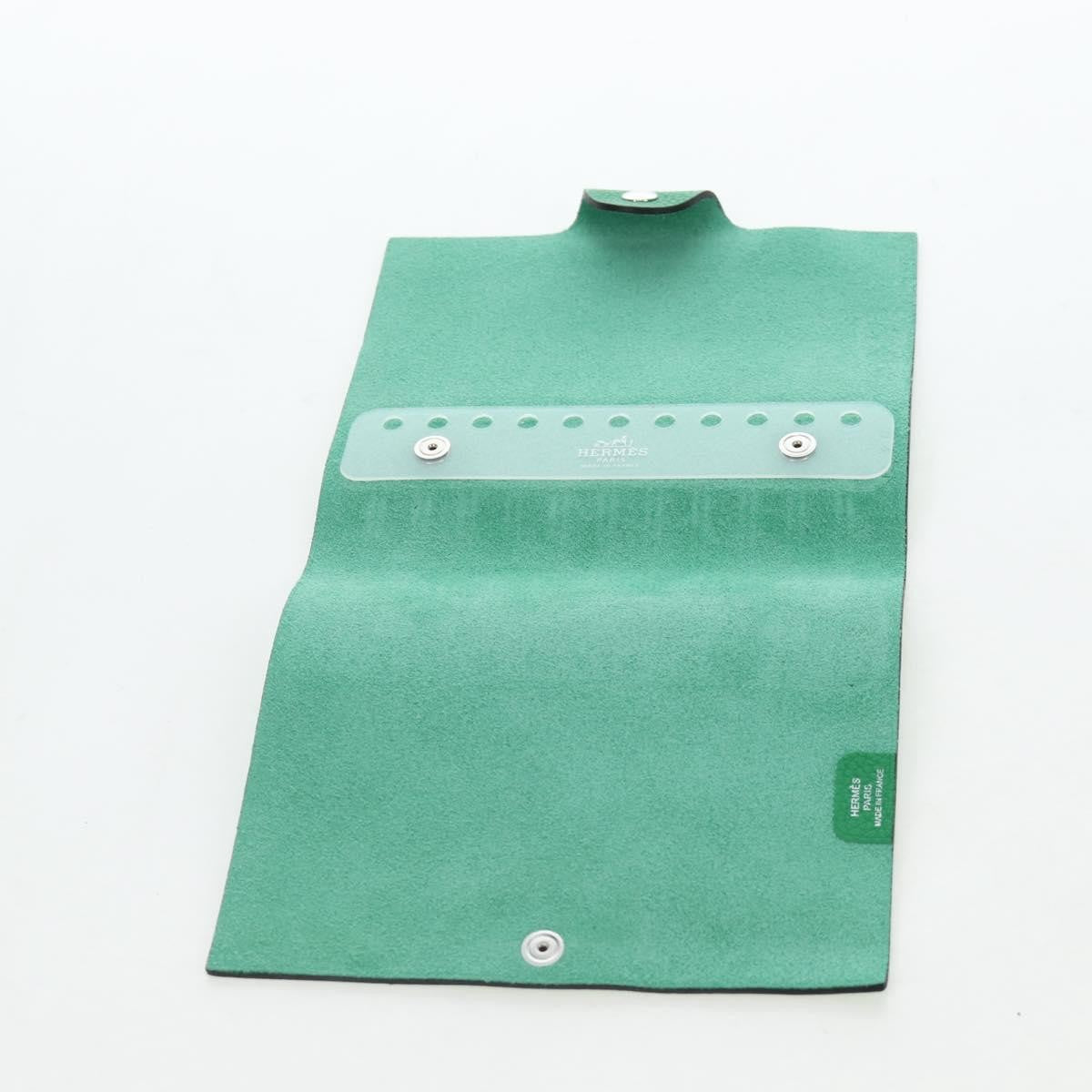 Hermes Ulysse Agenda Cover Leather, Green, Leather, Wallet