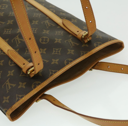 Louis Vuitton Neverfull Pochette Monogram Canvas, BROWN, CANVAS, Tote bag