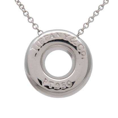 Tiffany & Co. Etoile Circle Donut Pendant Platinum with Diamonds, Silver, Platinum, Necklace