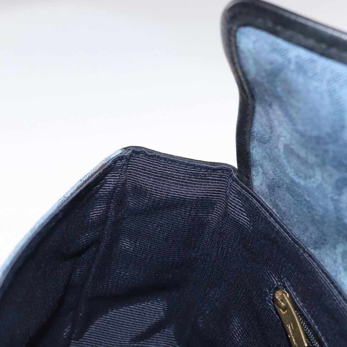 Salvatore Ferragamo Gancini Canvas, Navy, Canvas, Shoulder Bag