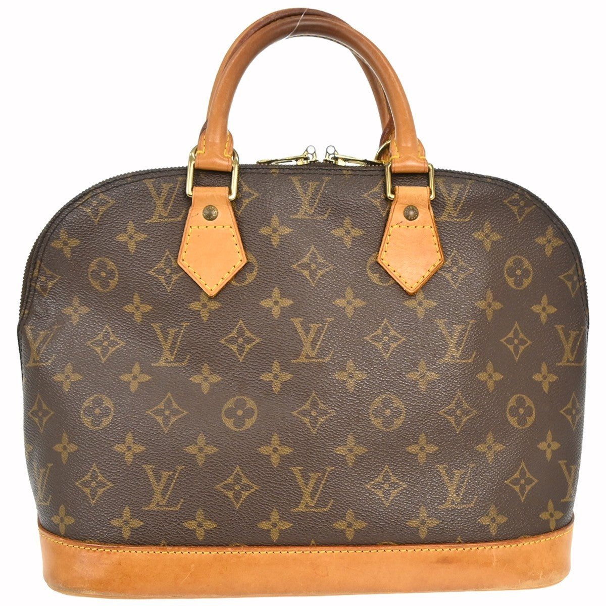 Louis Vuitton Alma Monogram Canvas, Brown, Canvas, Handbag