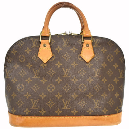 Louis Vuitton Alma Monogram Canvas, Brown, Canvas, Handbag