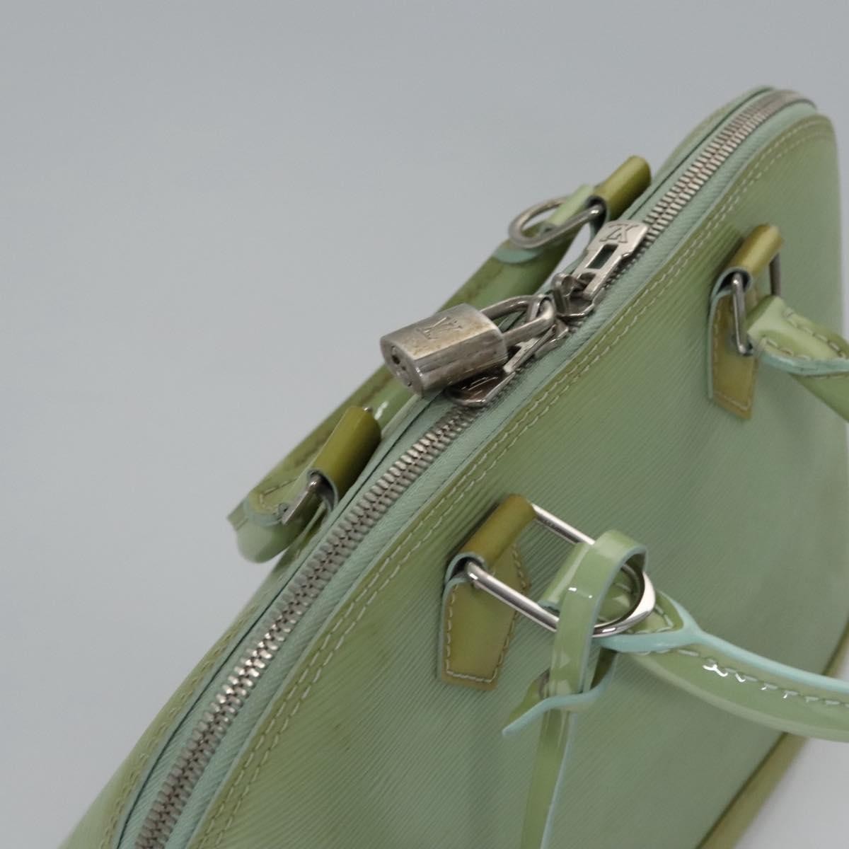 Louis Vuitton Alma Electric Epi Leather, Green, Patent Leather, Handbag