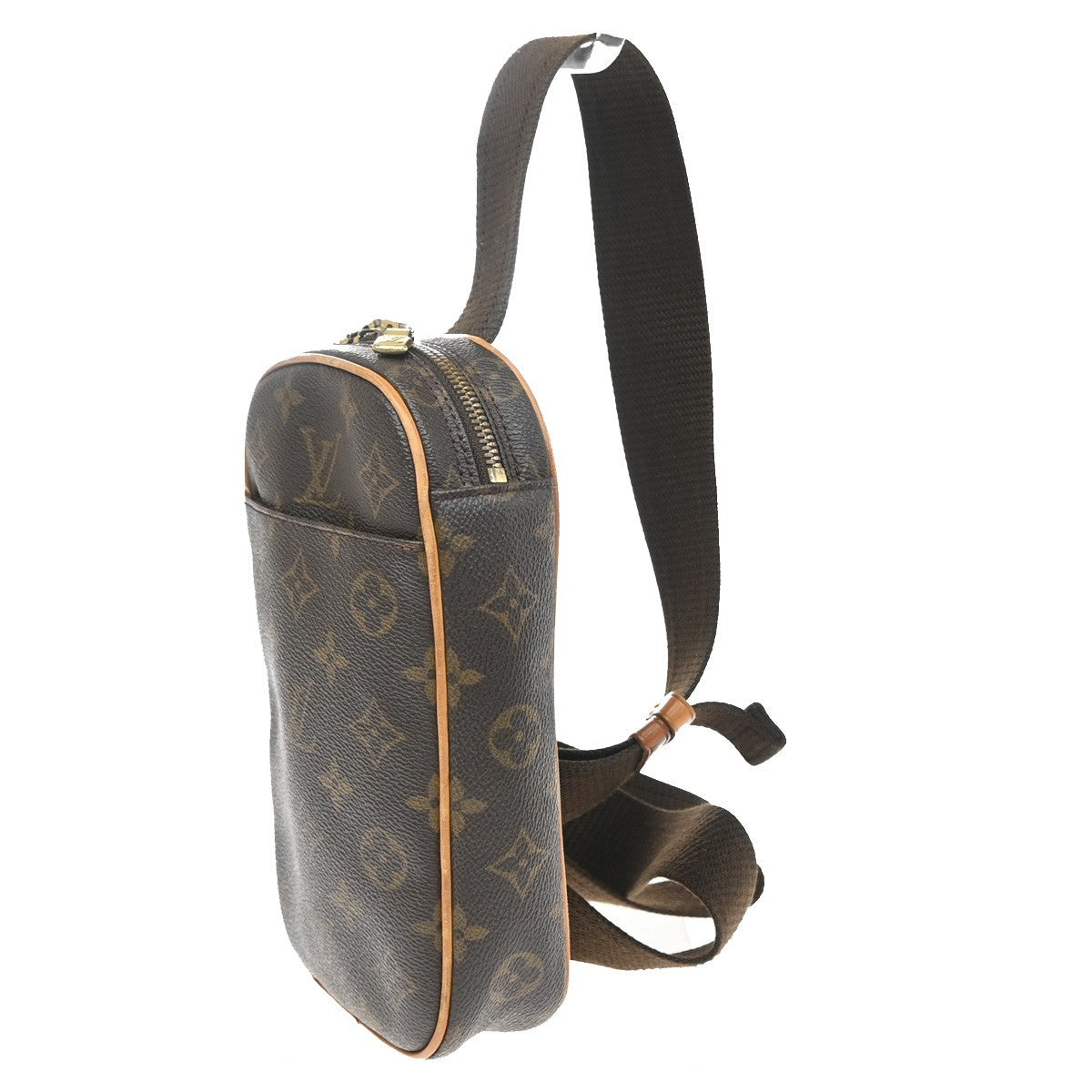 Louis Vuitton Pochette Gange Monogram Canvas, Brown, Canvas, Clutch