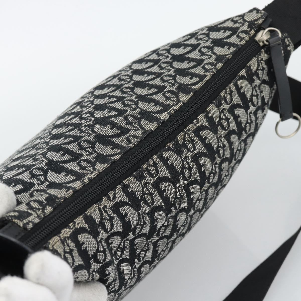 Christian Dior Vintage Trotter Messenger Diorissimo Canvas, Black, Canvas, Shoulder Bag
