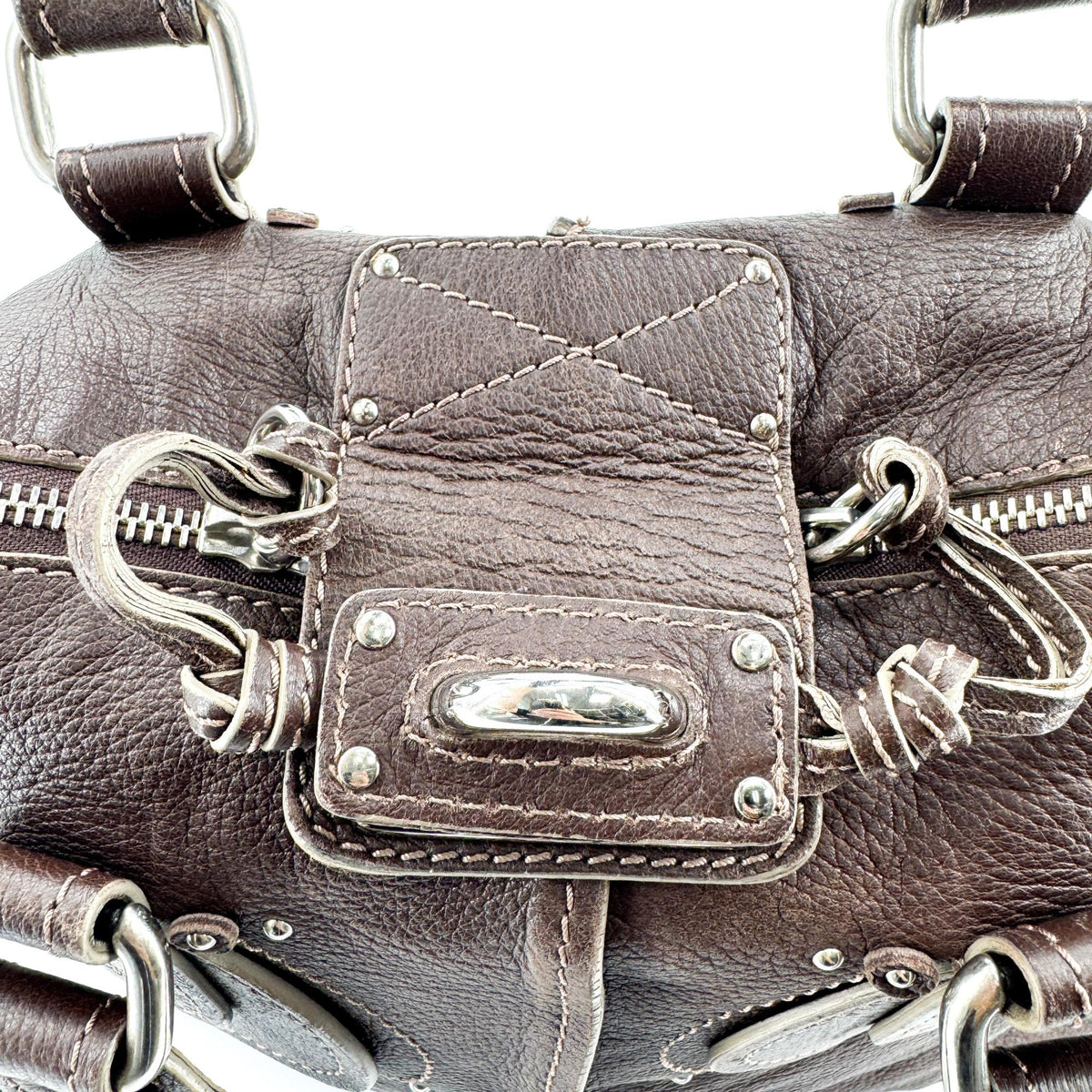 Chloe Paddington Leather, Brown, Leather, Handbag