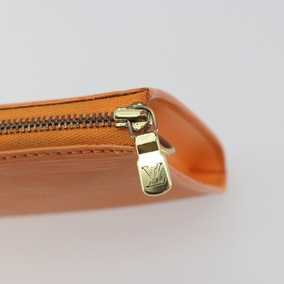 Louis Vuitton Pochette Accessoires Epi, Orange, Leather, Clutch