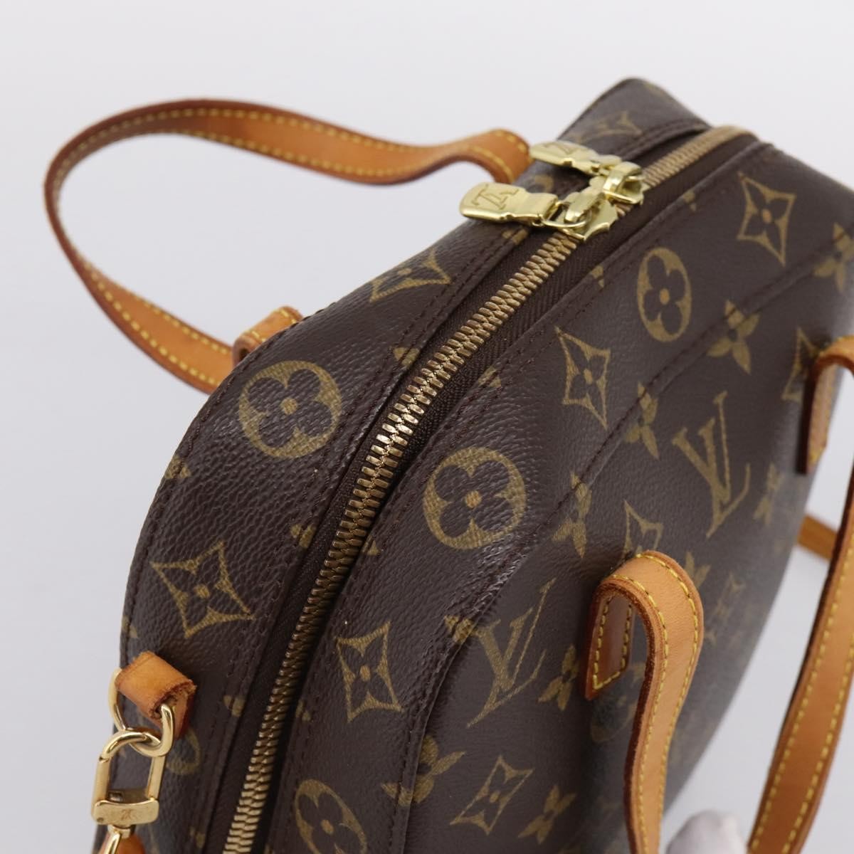 Louis Vuitton Spontini Monogram Canvas, Brown, Canvas, Handbag