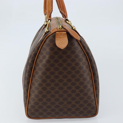 Celine Vintage Macadam Boston bag Canvas and Leather, BROWN, CANVAS, Handbag