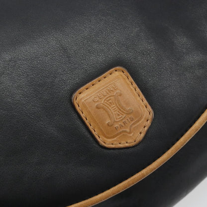 Celine Vintage Leather, Black, Leather, Shoulder Bag