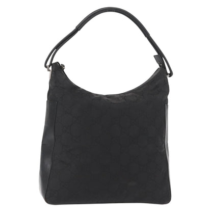 Gucci Vintage Hobo GG Canvas and leather, Black, Canvas, Shoulder Bag