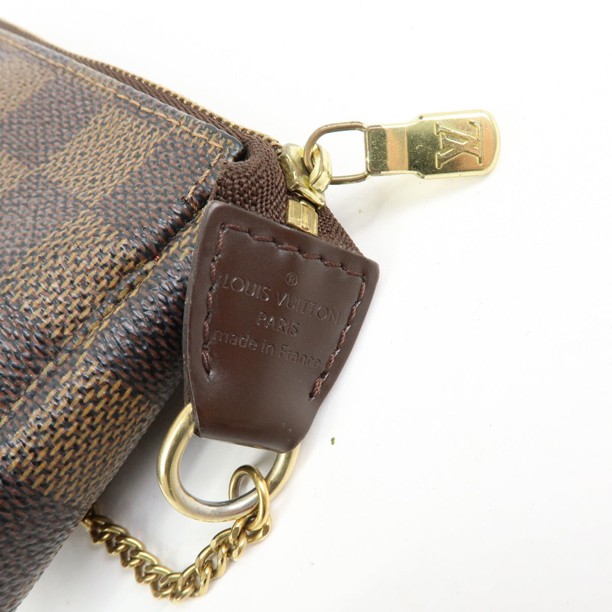 Louis Vuitton Pochette Accessoires Damier, Brown, Canvas, Clutch