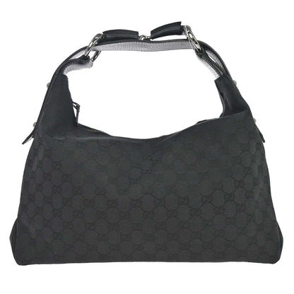 Gucci Horsebit Hobo GG Canvas, Black, Canvas, Handbag