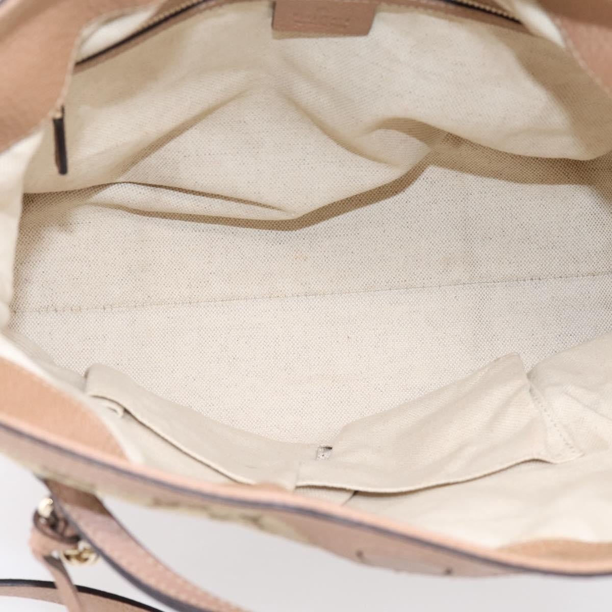 Gucci Bree Convertible Top Handle GG Canvas with Leather, Beige, Canvas, Handbag