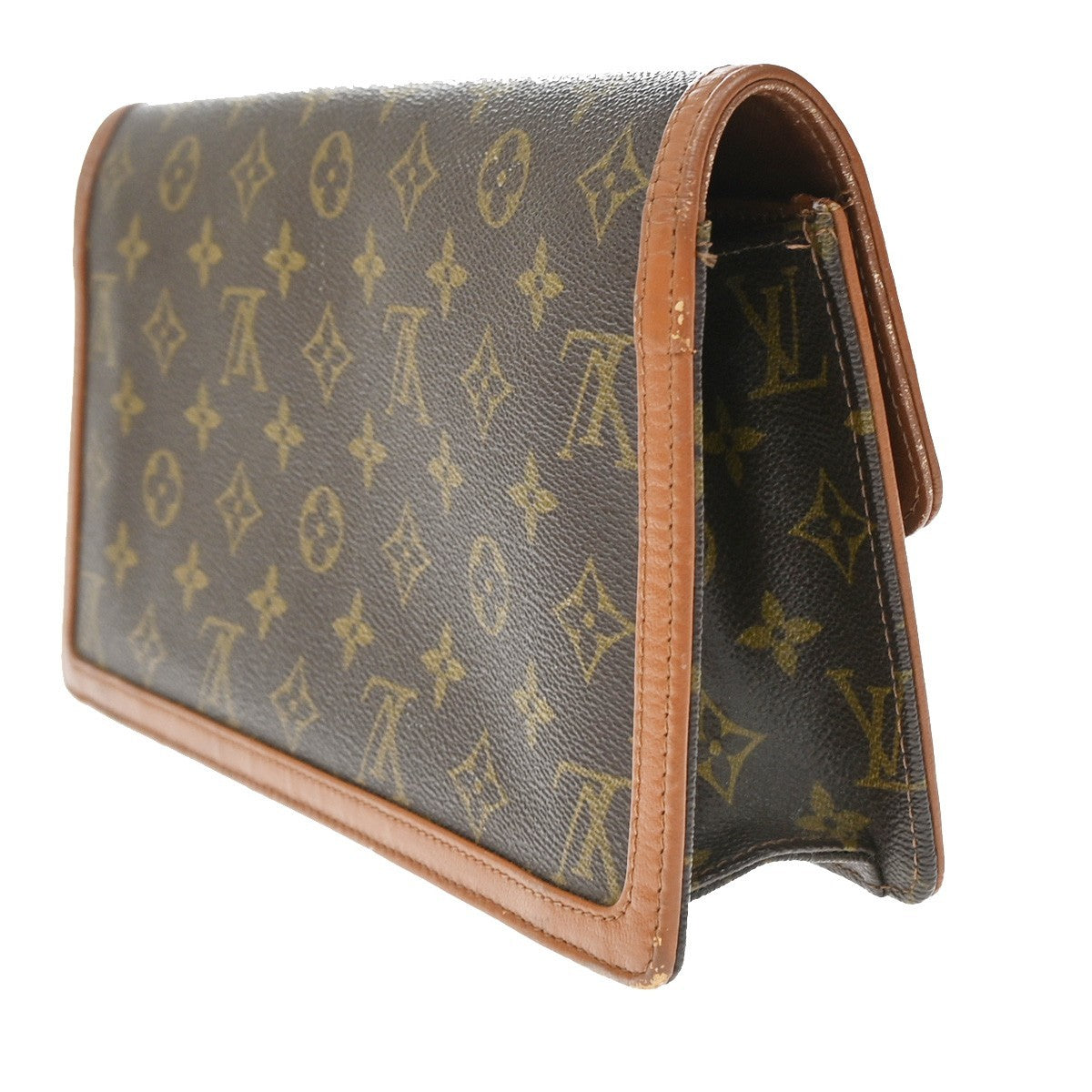Louis Vuitton Dame Pochette Monogram Canvas, Brown, Leather, Clutch