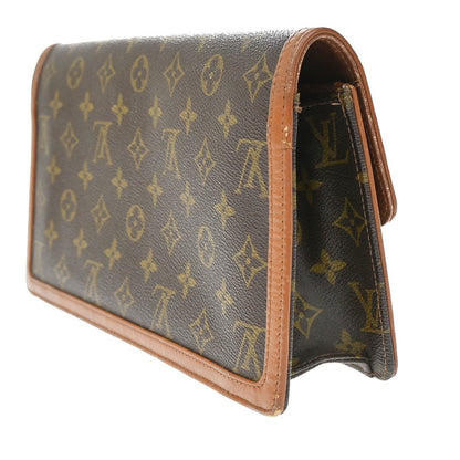 Louis Vuitton Dame Pochette Monogram Canvas, Brown, Leather, Clutch