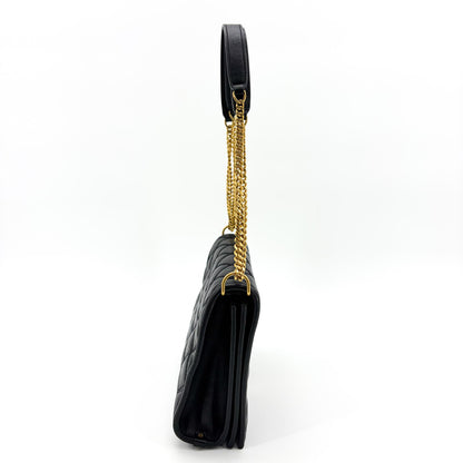 Saint Laurent Becky Quilted Leather, Black, Leather, Shoulder Bag
