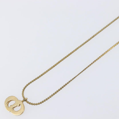 Christian Dior Vintage CD Pendant Metal with Crystals, Gold, Metal, Necklace