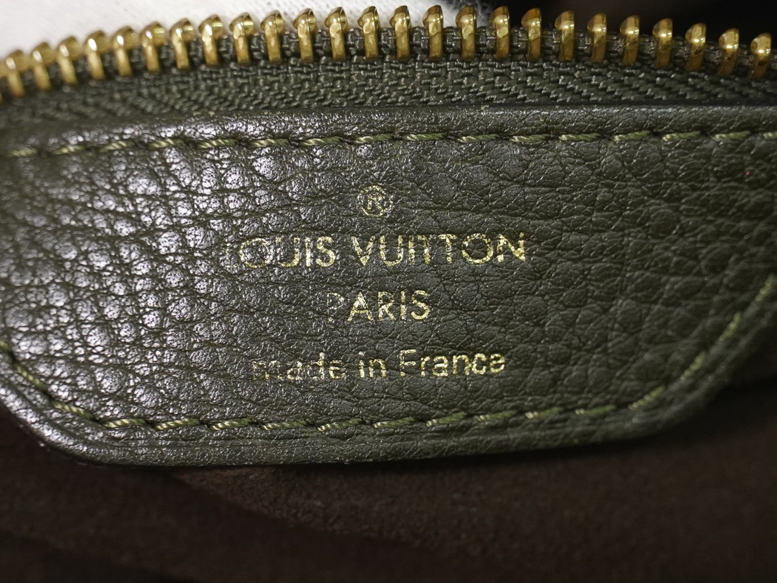 Louis Vuitton Stellar Mahina Leather, Khaki, Leather, Handbag
