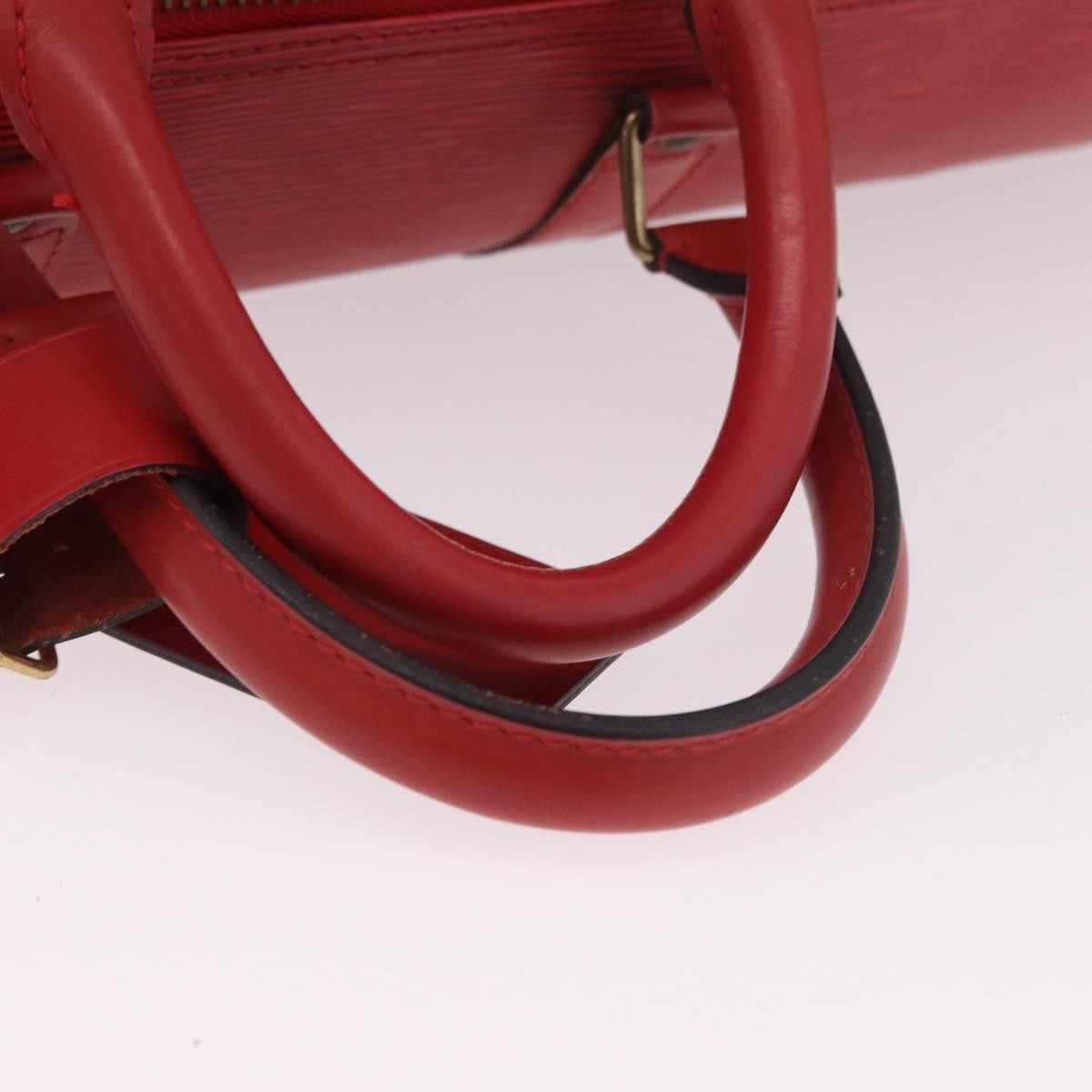 Louis Vuitton Keepall Epi Leather, Red, Leather, Travel Bag