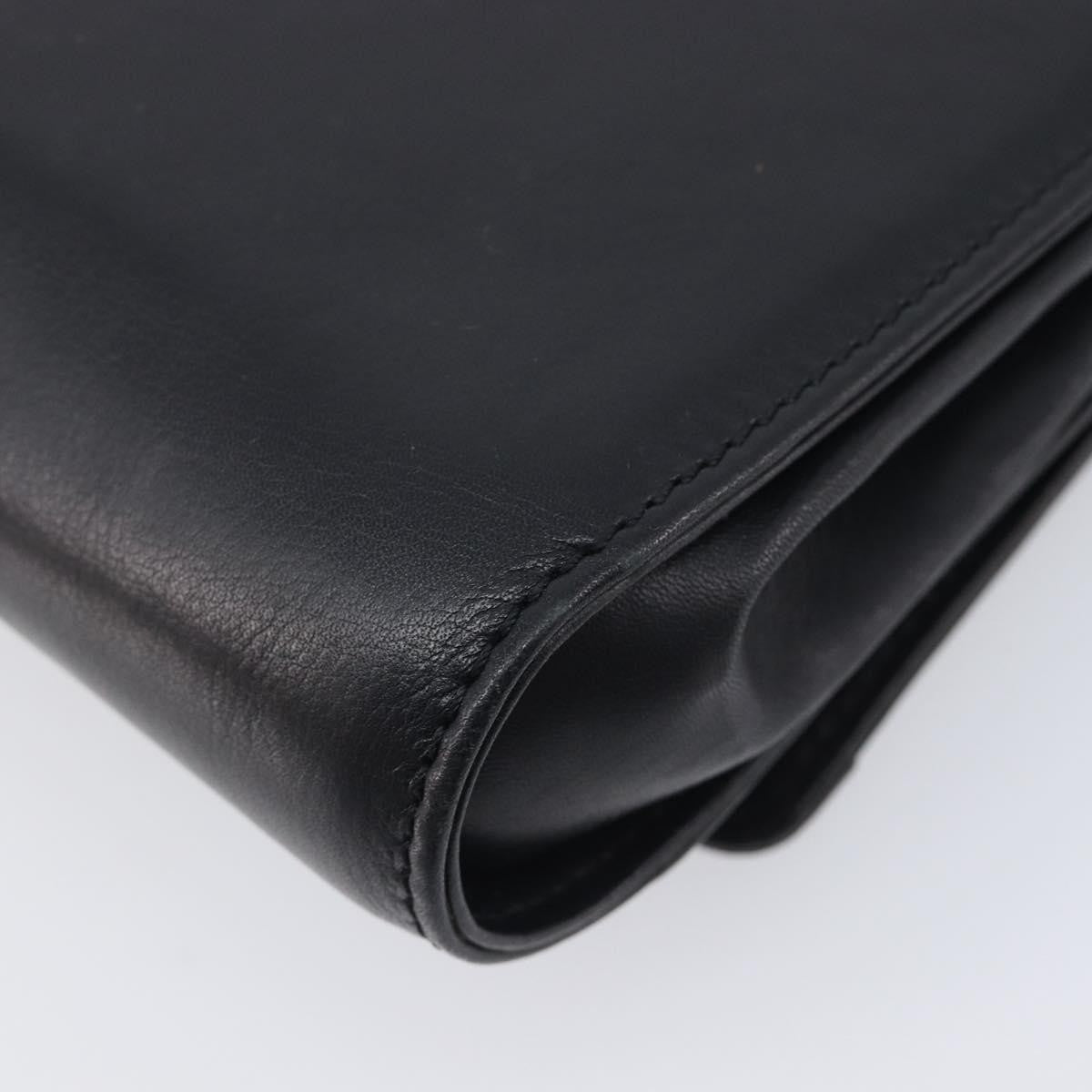 Celine Shoulder Leather, Black, Leather, Shoulder Bag
