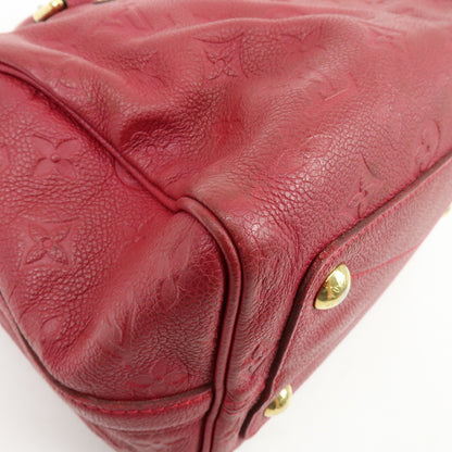 Louis Vuitton Speedy Bandouliere Monogram Empreinte Leather, Red, Leather, Handbag