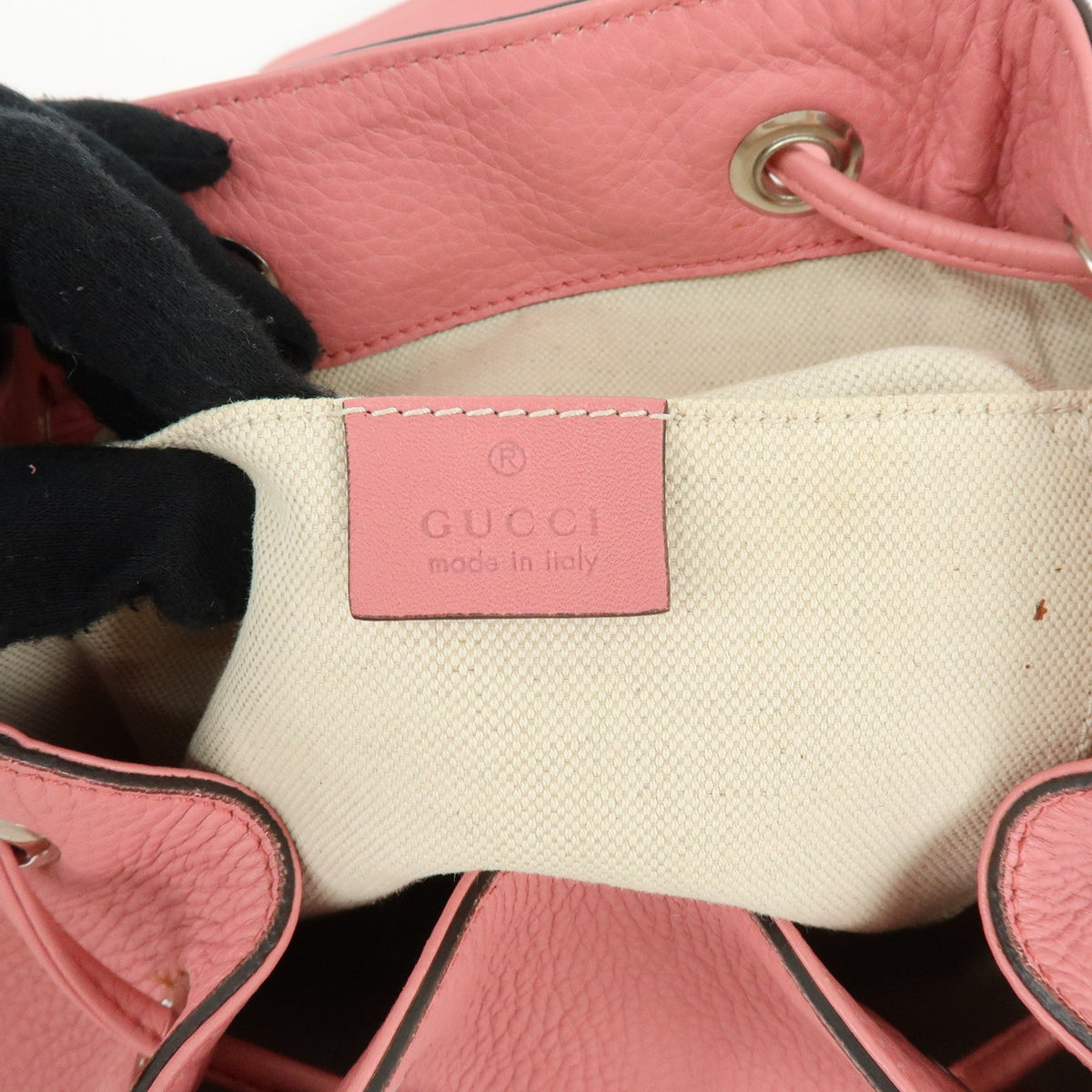 Gucci Bamboo Tassel Leather, Pink, Leather, Backpack