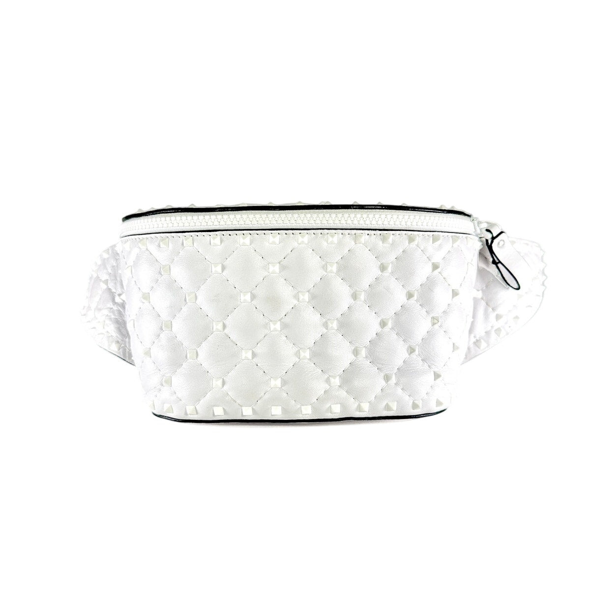 VALENTINO GARAVANI Rockstud Spike Waist Belt White