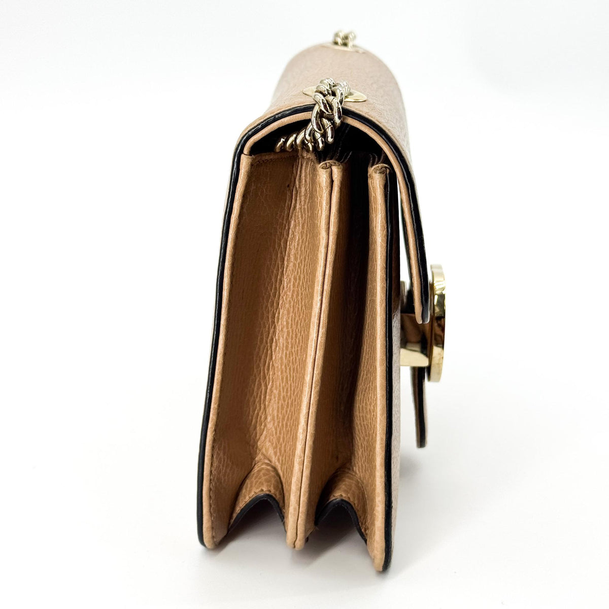 Gucci Interlocking Leather, Brown, Calfskin, Shoulder Bag