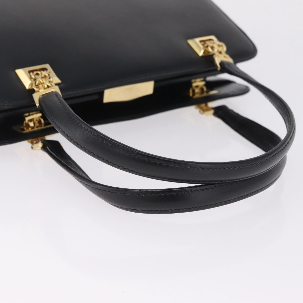 Gucci Vintage Leather, Black, Leather, Tote Bag