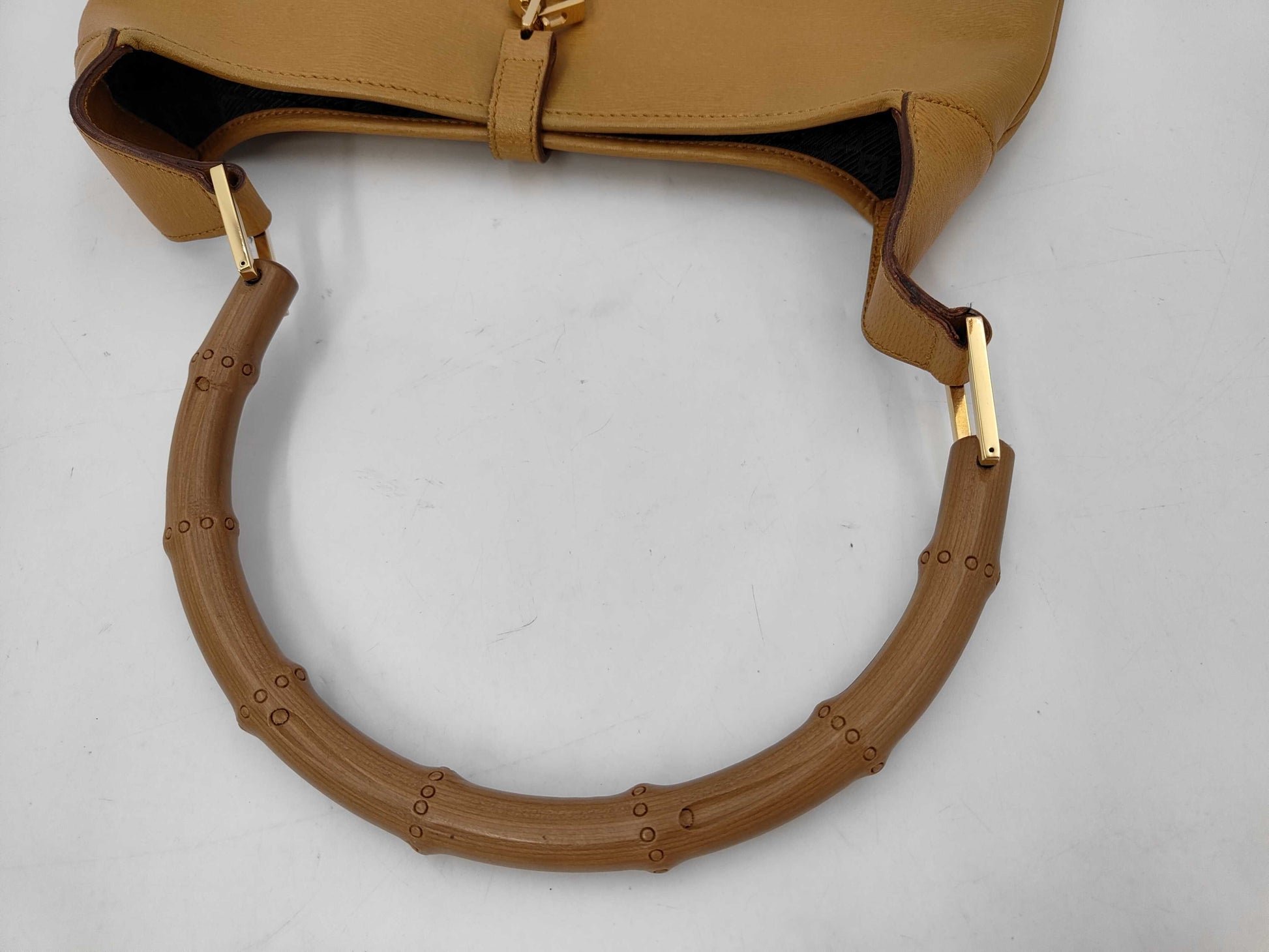 Gucci Bamboo Jackie leather, Beige, Leather, Handbag
