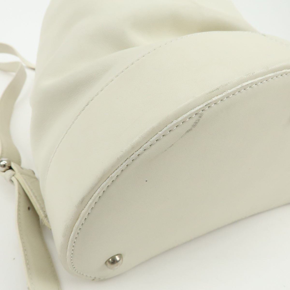 Loewe Anton Sling Leather, White, Leather, Handbag
