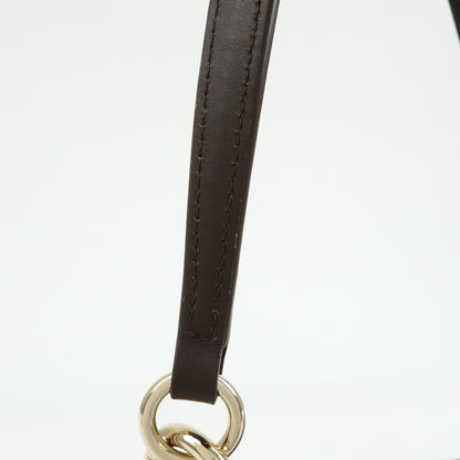 Chloe Tess Canvas with Leather, Green, Canvas, Handbag