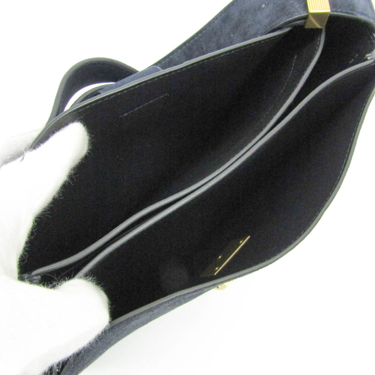 Bottega Veneta Marie Suede, Navy, Suede, Shoulder Bag