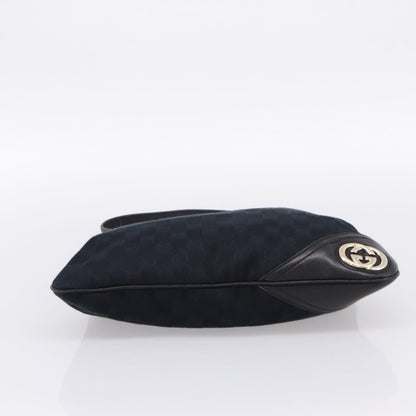 Gucci New Britt Hobo GG Canvas, Black, Canvas, Shoulder Bag
