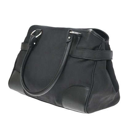 Salvatore Ferragamo Gancini Tote Canvas, Black, Canvas, Tote Bag