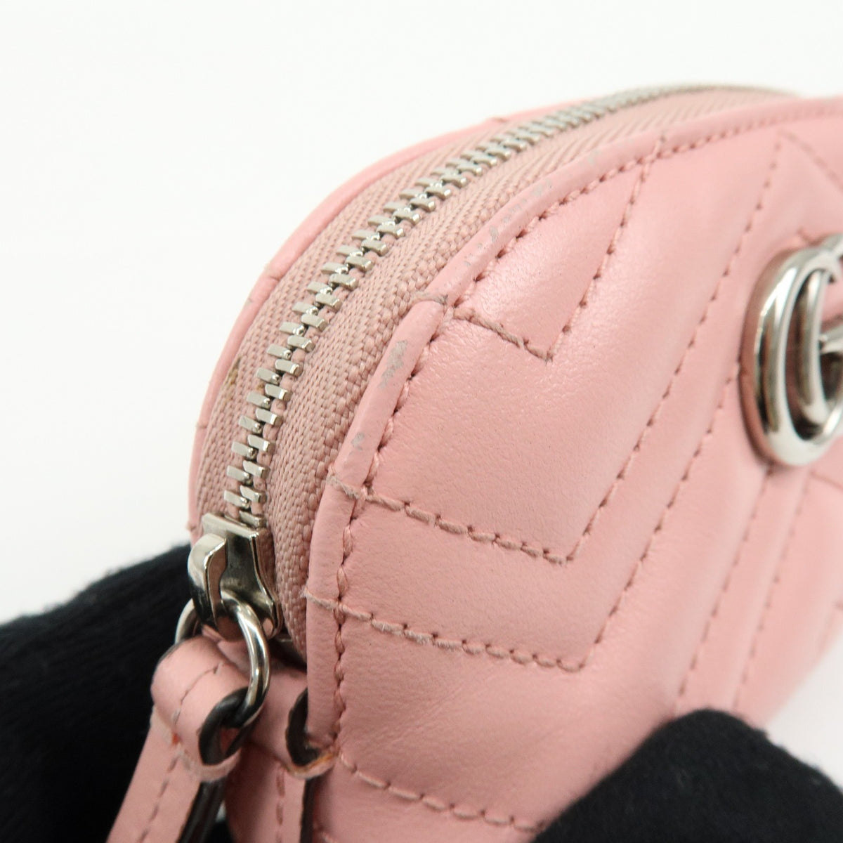 Gucci GG Marmont Key Matelasse Leather, Pink, Leather, Clutch