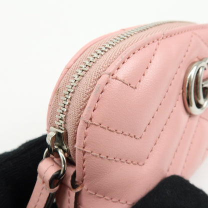 Gucci GG Marmont Key Matelasse Leather, Pink, Leather, Clutch