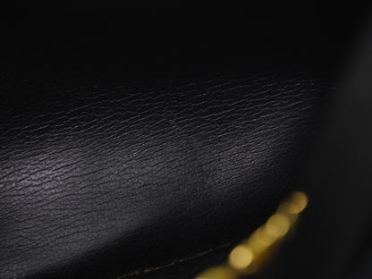 Christian Dior Shoulder Leather, Black, Leather, Shoulder Bag