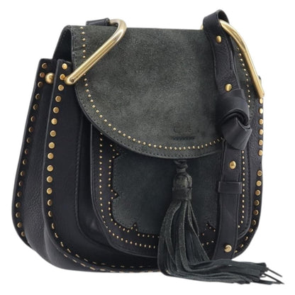 Chloe Hudson Studded Leather, Black, Leather, Handbag