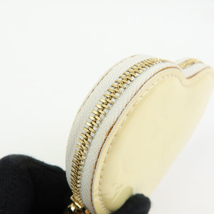 Louis Vuitton Heart Coin Purse Monogram Vernis, Beige, Patent Leather, Clutch