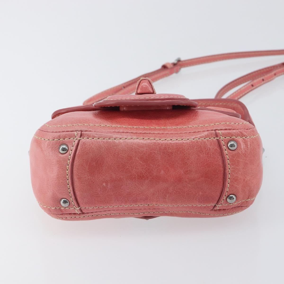 Prada Turnlock Flap Soft Calf, Pink, Leather, Shoulder Bag